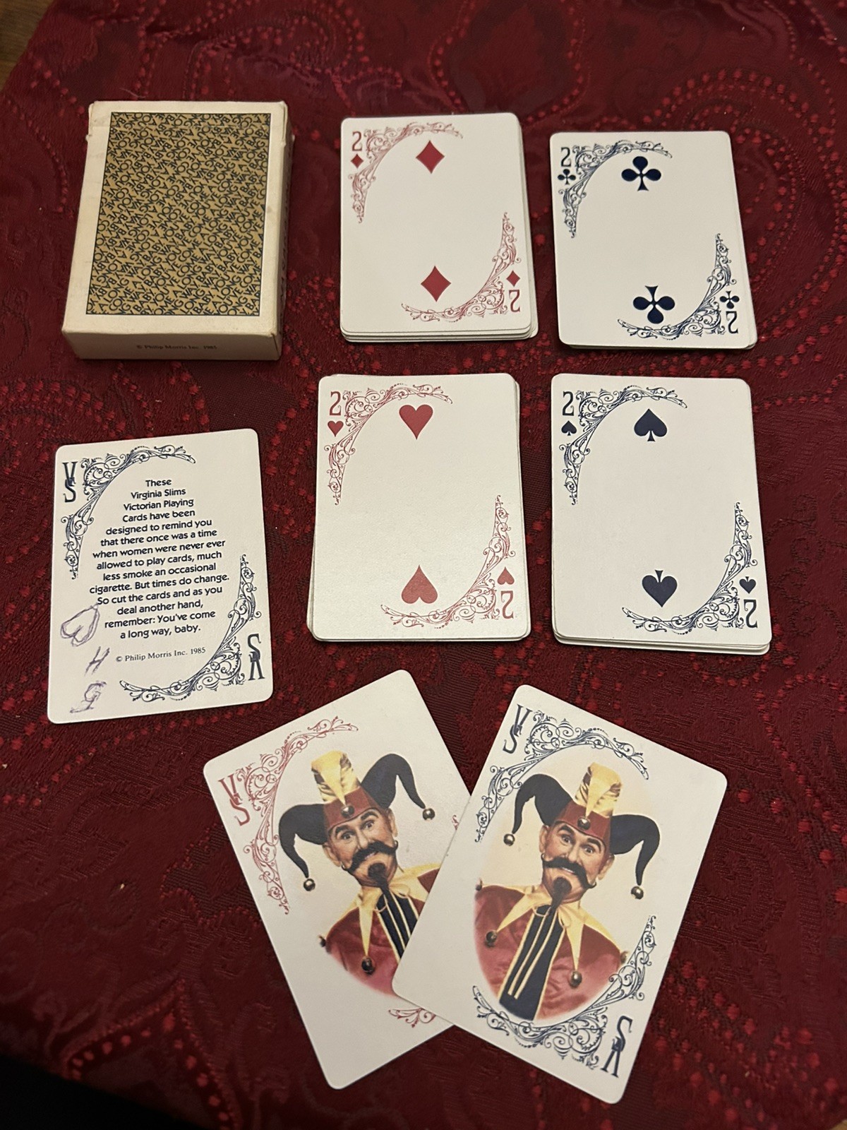 Virginia Slim 1985 Playing Cards Phillip Morris 