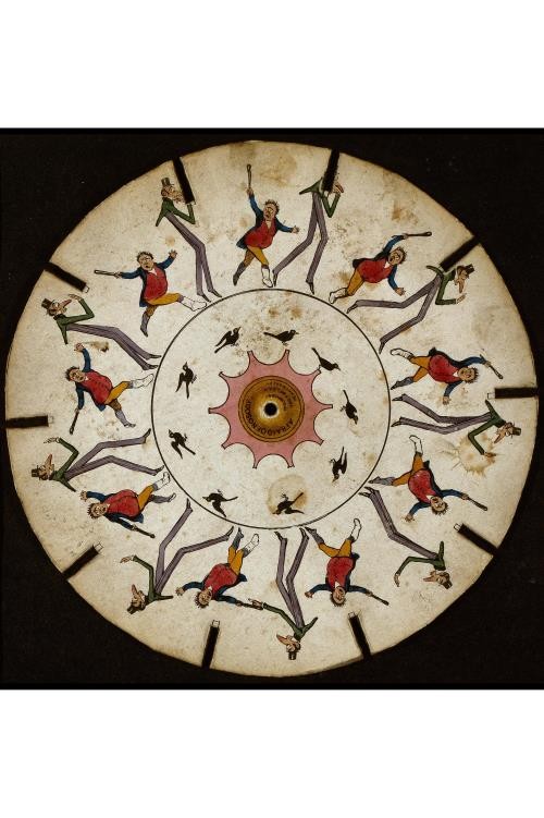 London England 1833 McLean Optical Illusion Bird Taking Off Running Man Disc
