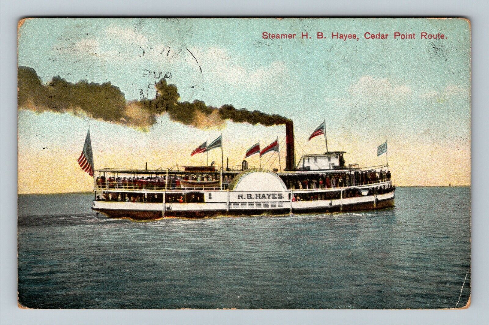 Steamer, H. B. Hayes, Cedar Point Route, Ship, c1910 Vintage Postcard