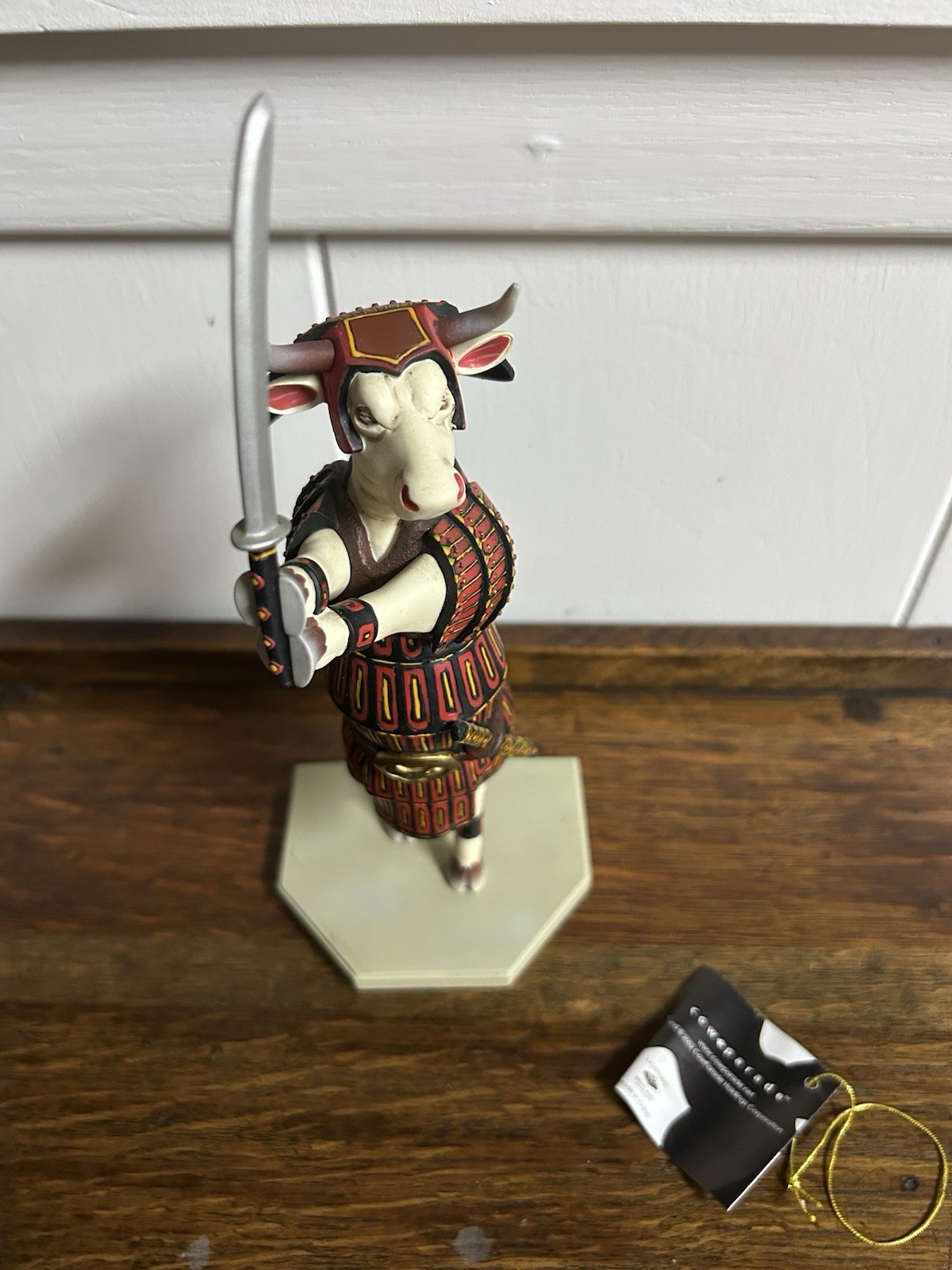 Cow Parade Sam-Moo-Rai Samurai Cow 2002 Westland Giftware #7246 With Box  & Tag