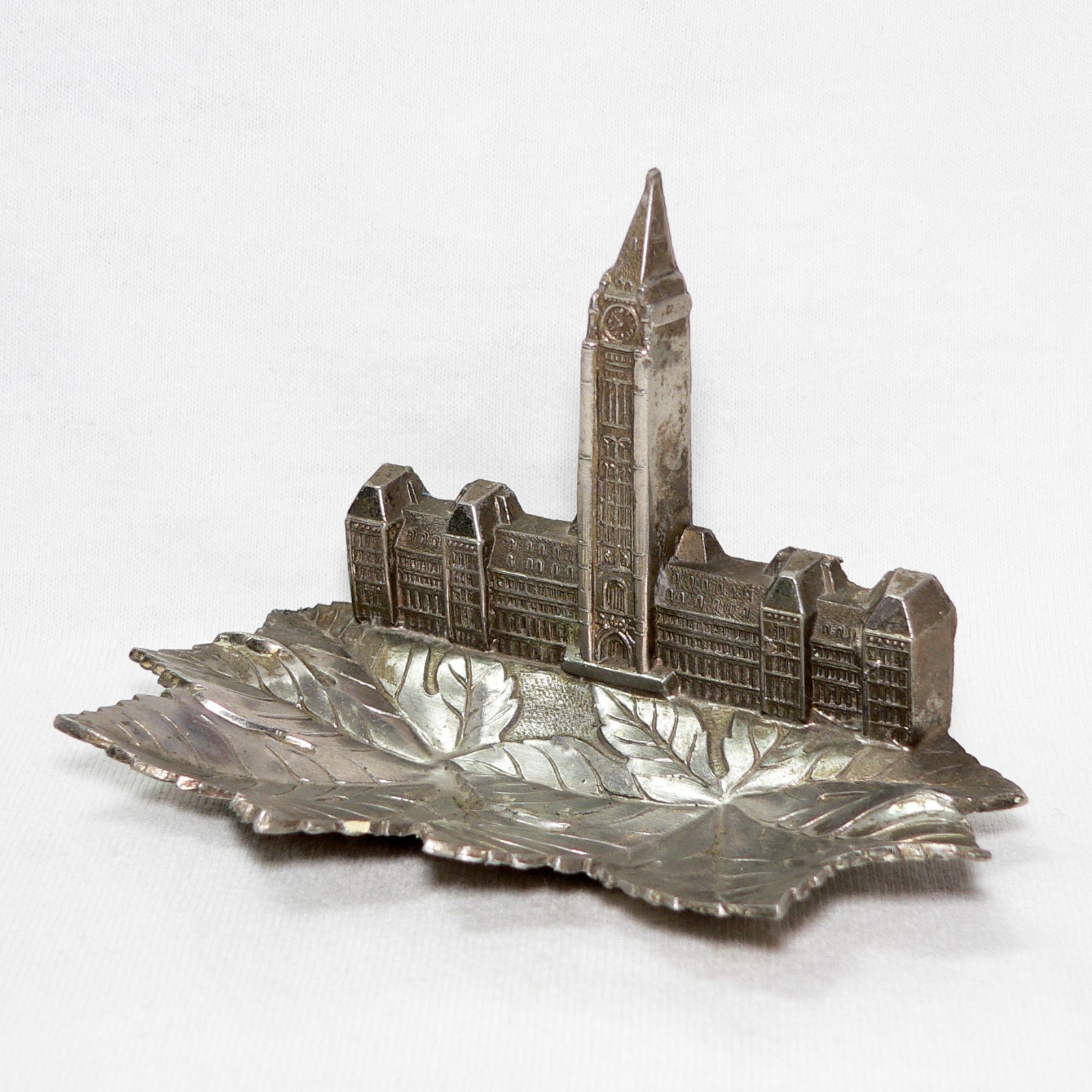 Vintage Parliament Building Centre Block Ottawa Canada Metal Souvenir Ashtray