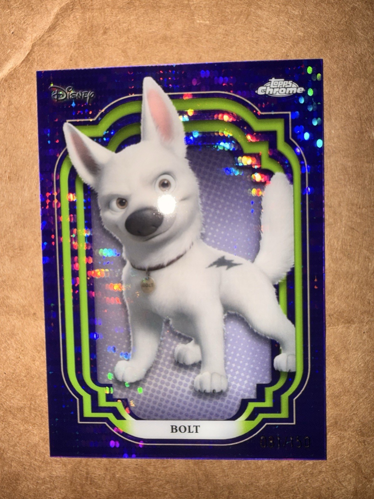 2024 Disney Topps Chrome Bolt #133 Purple Green Pulsar /150