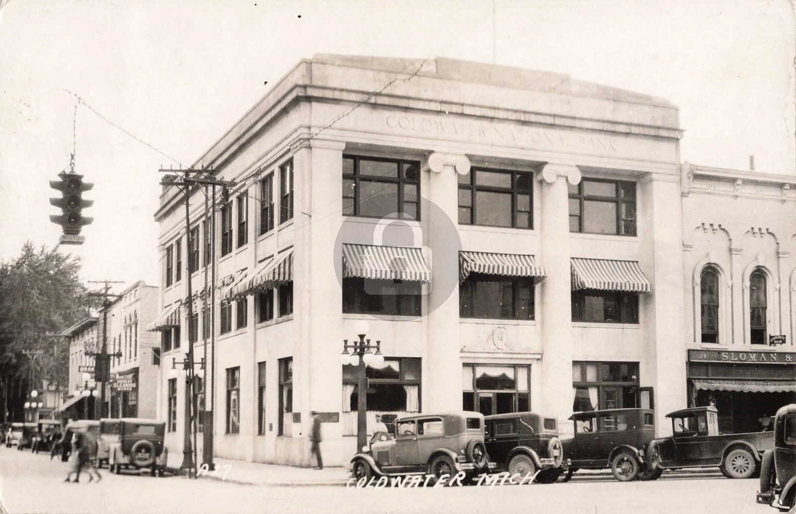 Street View Coldwater MI Michigan 1930 RPPC Photo Postcard COPY