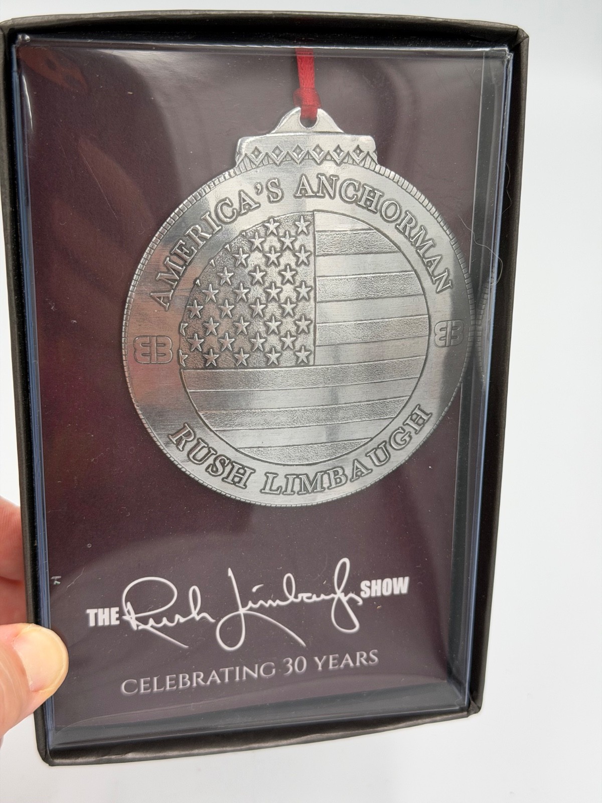 RUSH LIMBAUGH 2017 CHRISTMAS ORNAMENT AMERICA'S ANCHORMAN CELEBRATING 30 YEARS RUSH LIMBAUGH 2017 CHRISTMAS ORNAMENT AMERICA'S ANCHORMAN CELEBRATING 30 YEARS