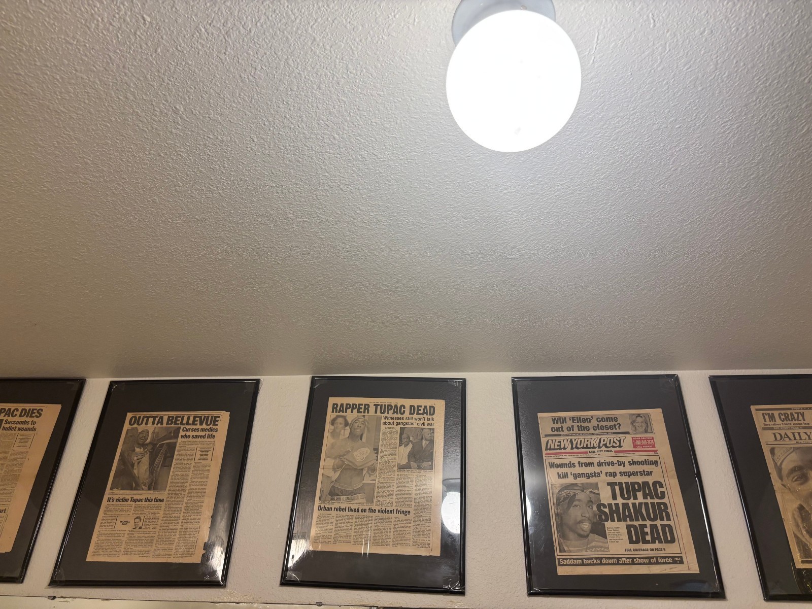 Tupac Shakur Death 1996 NY Daily News & New York Post  Original  Collection