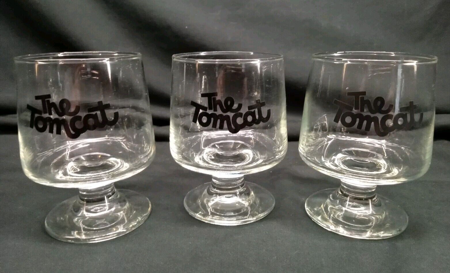  3 Vintage Barware Tomcat Liquor Glasses