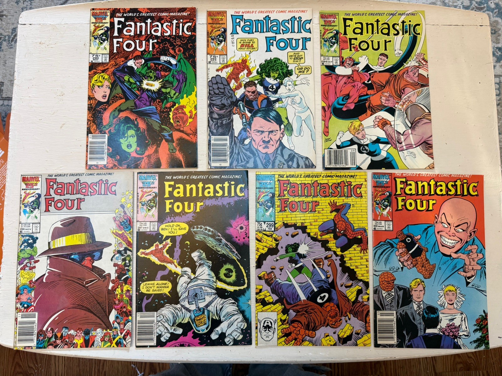 Vintage 1986 1987 Lot of 7 Fantastic Four 290, 292, 294, 296, 297, 299, 300