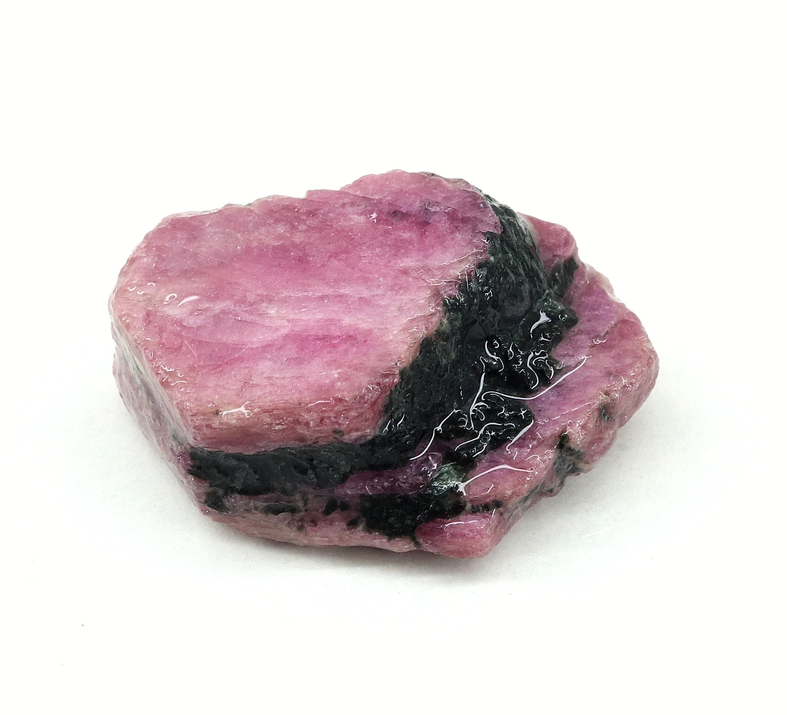 Natural Unheated Mozambique Ruby Loose Rough Gemstone Slice 65.20 Ct