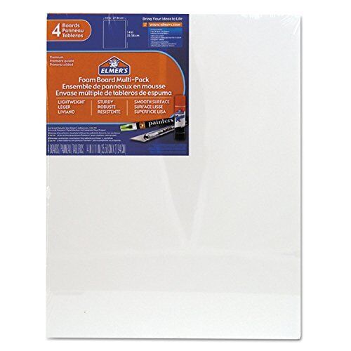 White Pre-Cut Foam Board Multi-Packs 11 x 14 4/Pk Great for Kids Adult Crafts