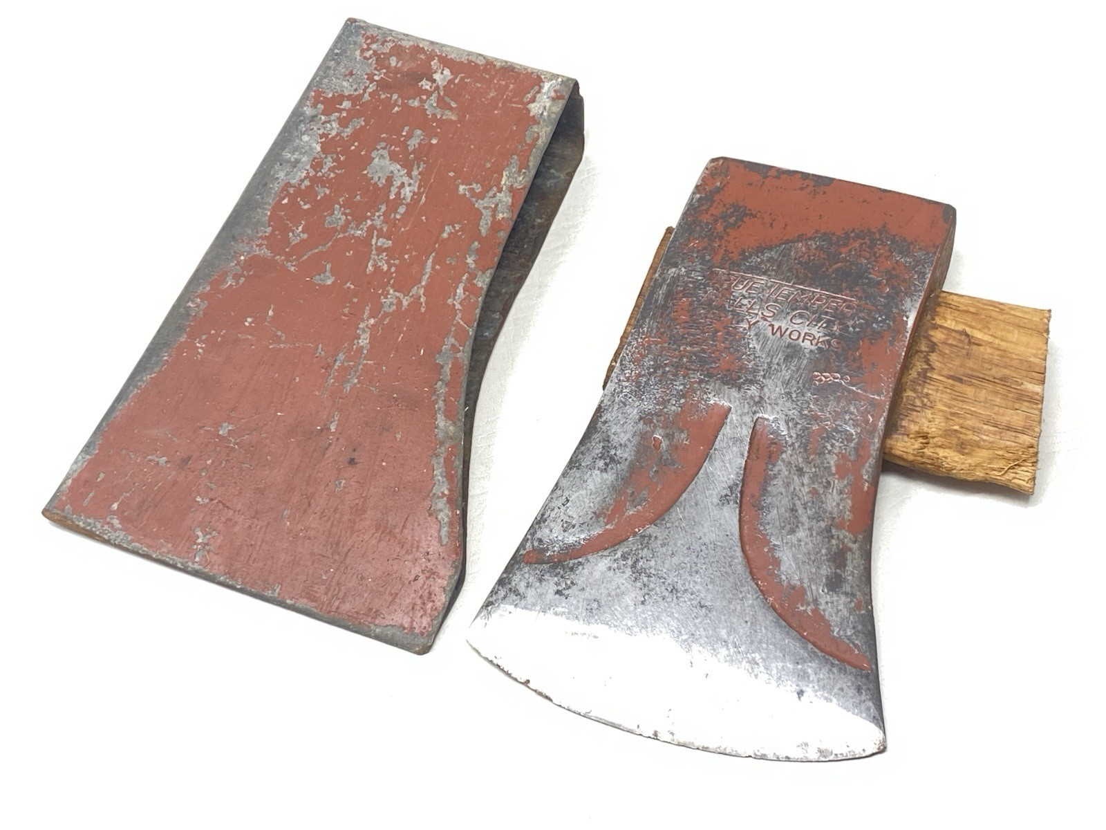 Vintage True Temper Falls City Kelly Works Single Bit Axe 4lb Head & Metal Cover