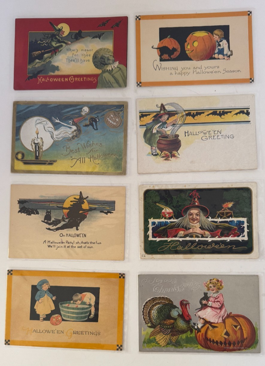 Collection 22 Rare Vintage Original Halloween 1 Thanksgiving Postcards Embossed Collection 22 Rare Vintage Original Halloween 1 Thanksgiving Postcards Embossed