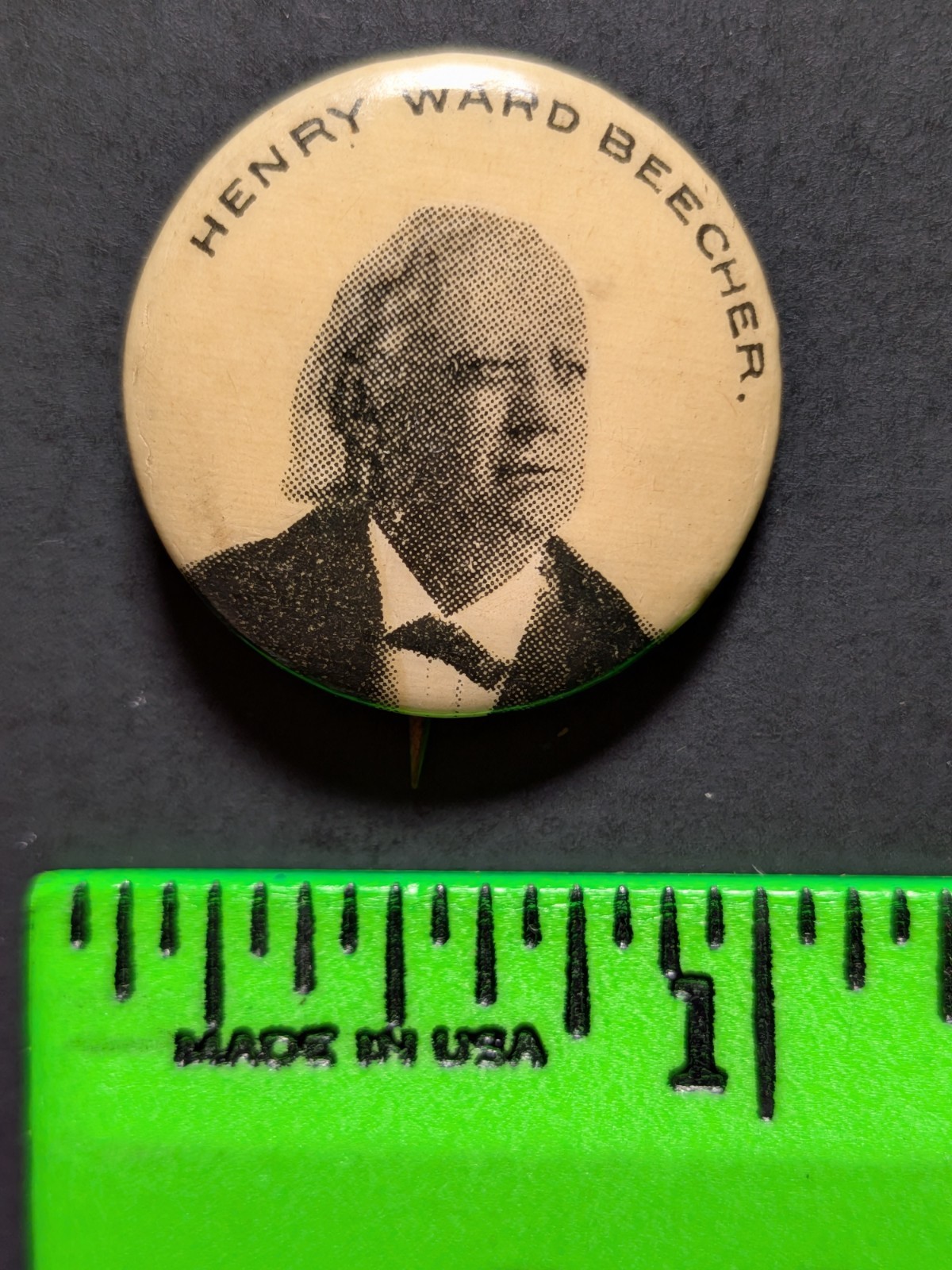 Vintage Henry Ward Beecher People of History Pinback Pin Vintage Henry Ward Beecher People of History Pinback Pin
