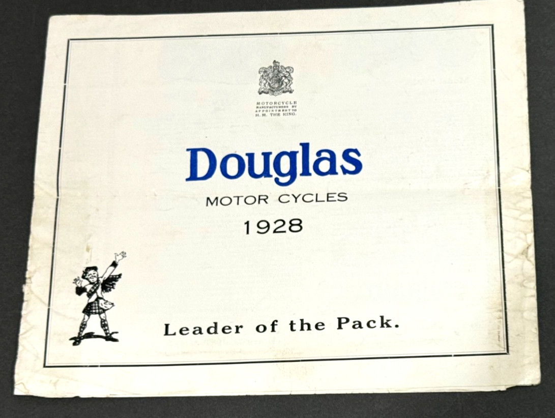1928 DOUGLAS Motorcycles British Sales Brochure Models A28-H28 Sidecars Original