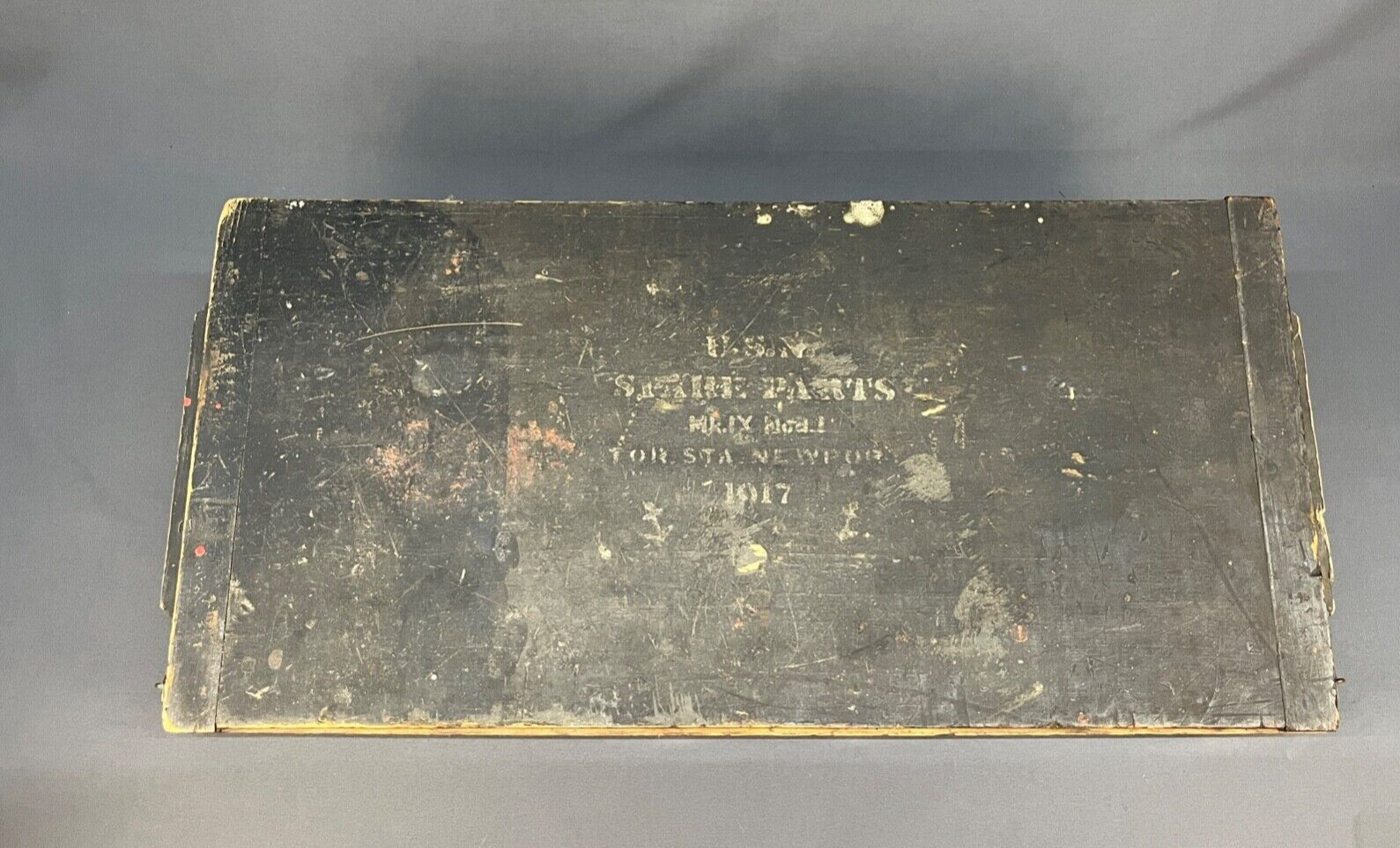 1917 US Navy Torpedo Station Newport RI Mark IX Mod 1 Parts Box U.S.N. 1917 US Navy Torpedo Station Newport RI Mark IX Mod 1 Parts Box U.S.N.