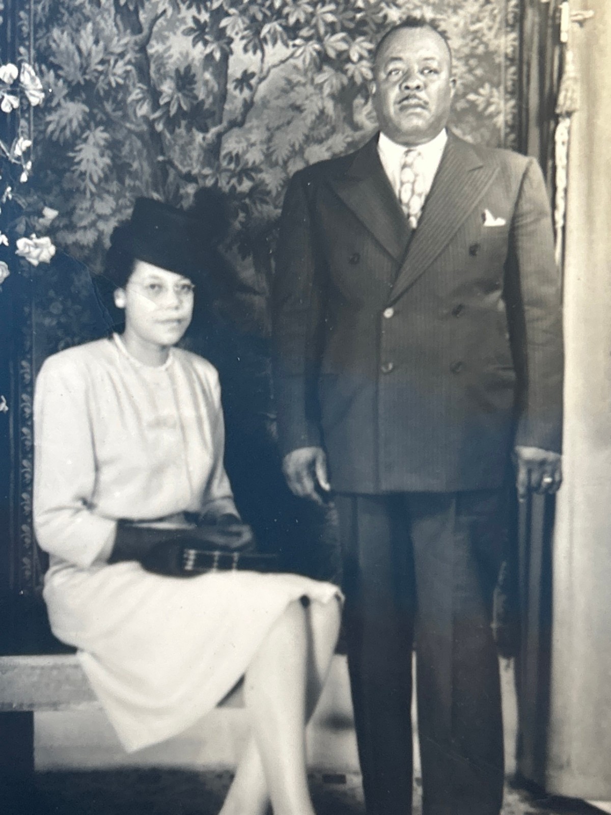 1946 African American Couple Studio Portrait Washington DC Venditti Photo