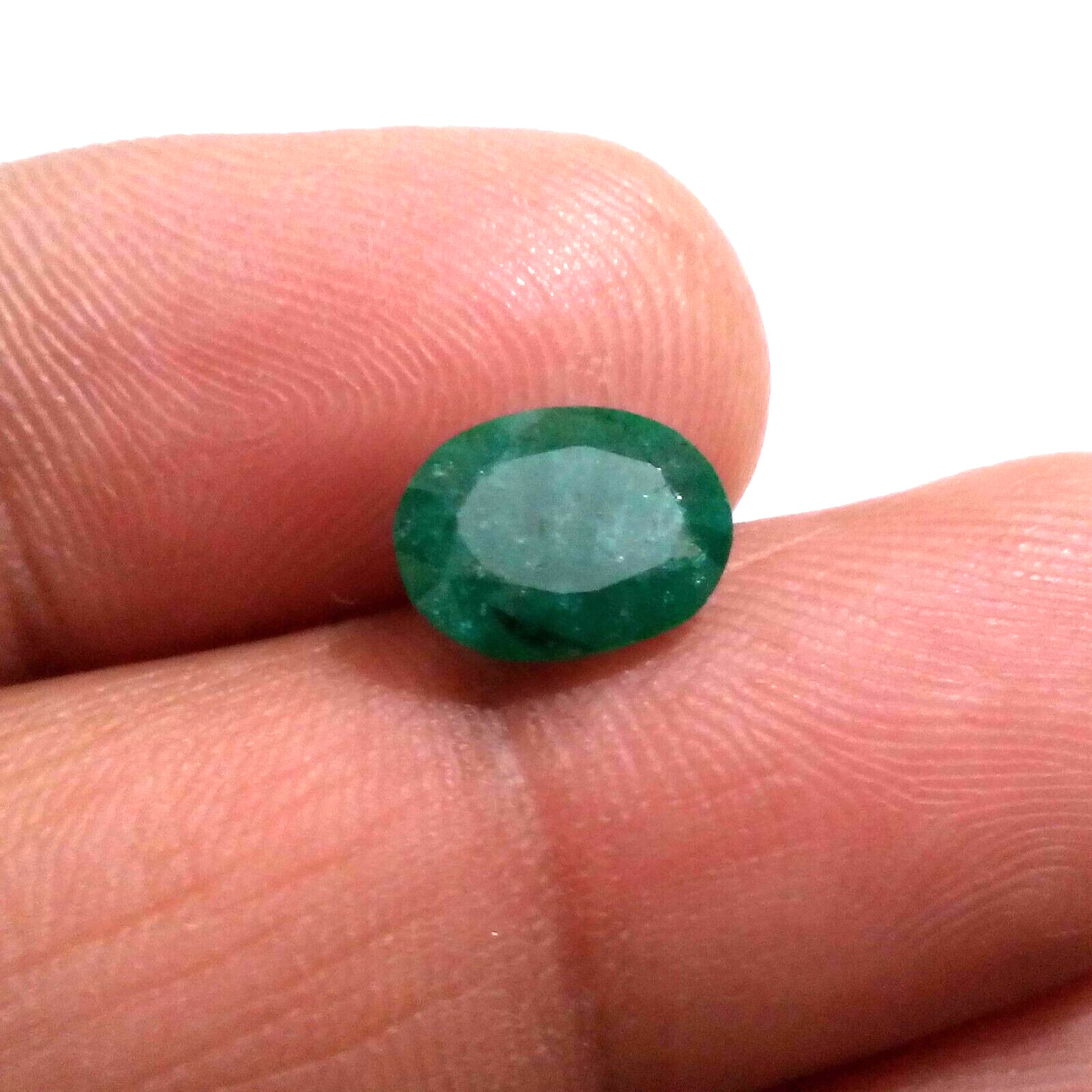 Unique Zambian Emerald Oval Shape 2.35 Crt Pretty Green Faceted Loose Gemstone