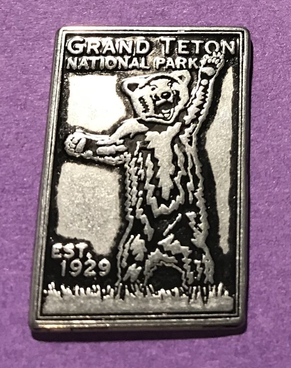 Vintage Grand Teton National Park Feisty Standing Bear Token