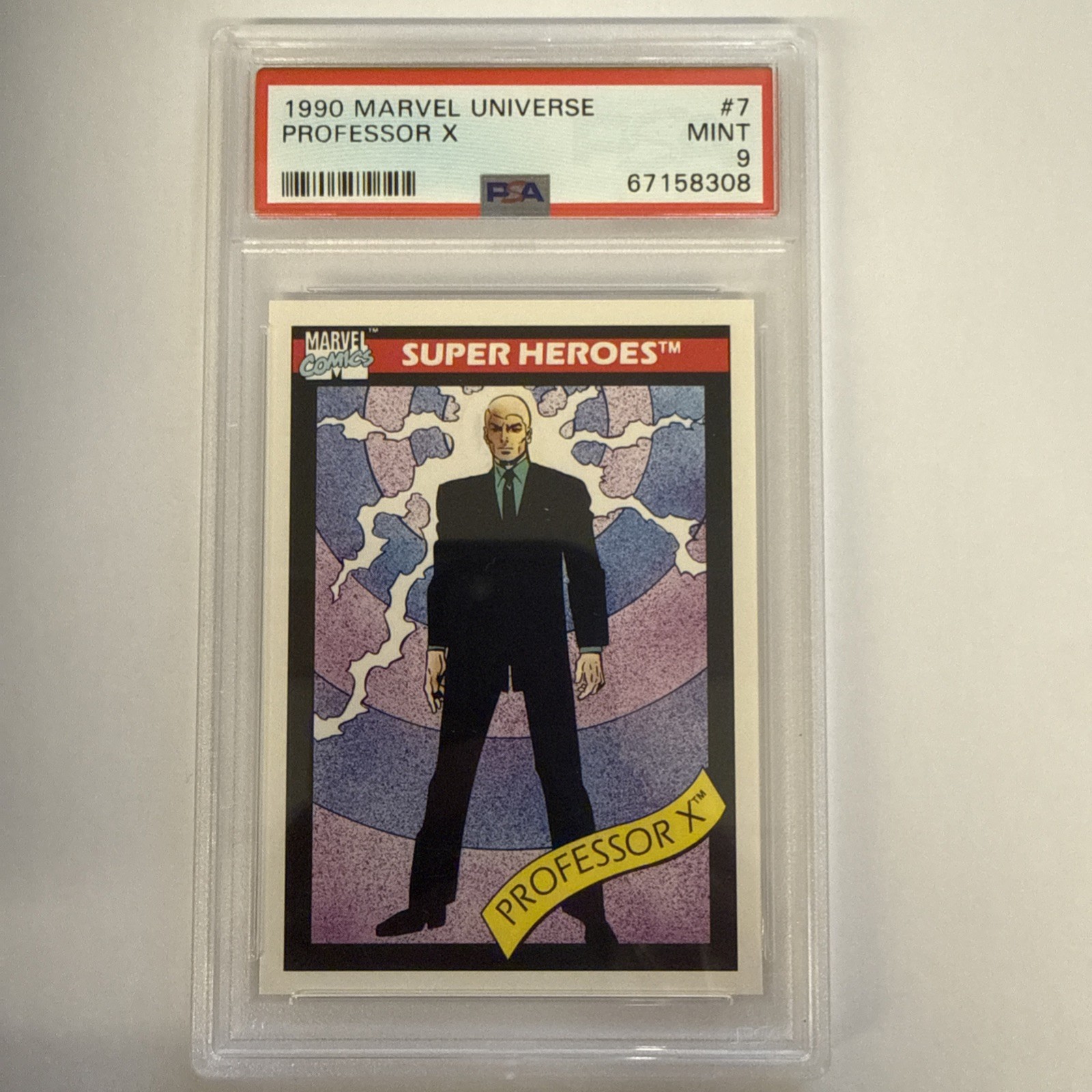 1990 Marvel Universe #7 Professor X PSA 9