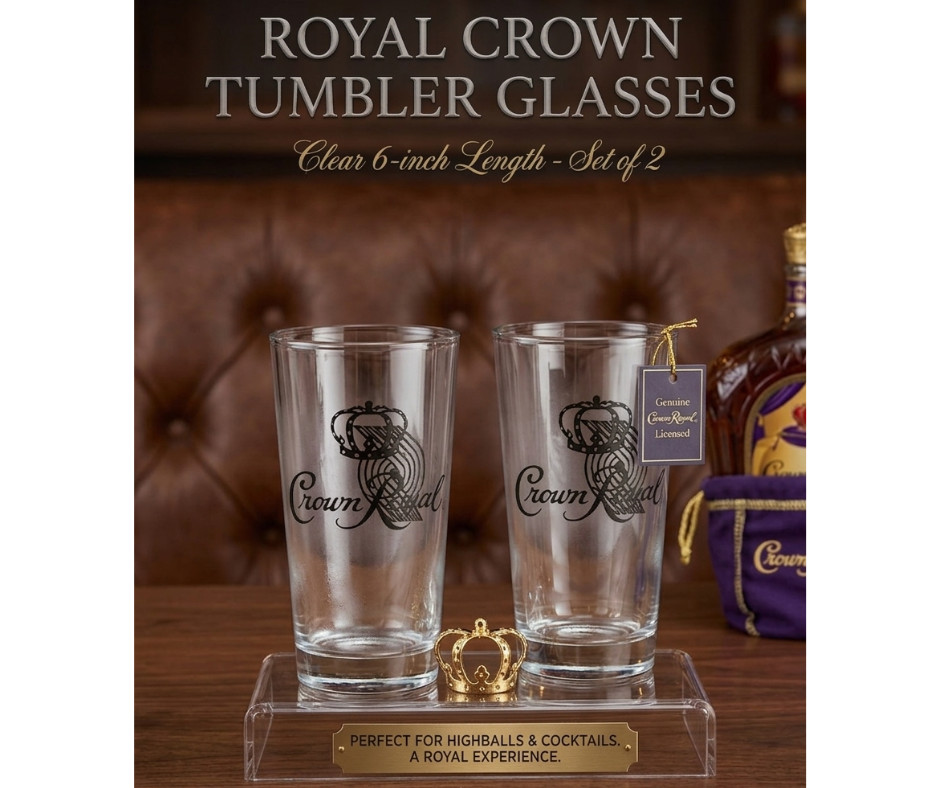 Crown Royal Crystal Whiskey Glasses 6\