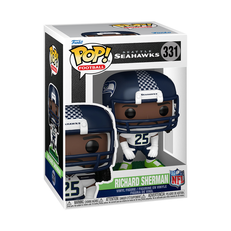 Funko POP NFL Legends Richard Sherman Seattle Seahawks Figure #331  w/ Protector