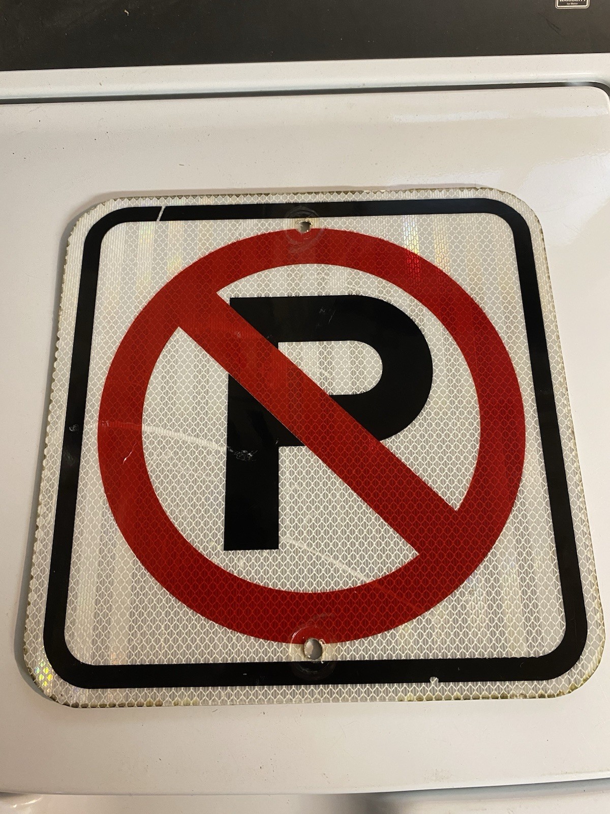 Authentic Retired Street/Road Sign NO PARKING Big P 12 Authentic Retired Street/Road Sign NO PARKING Big P 12