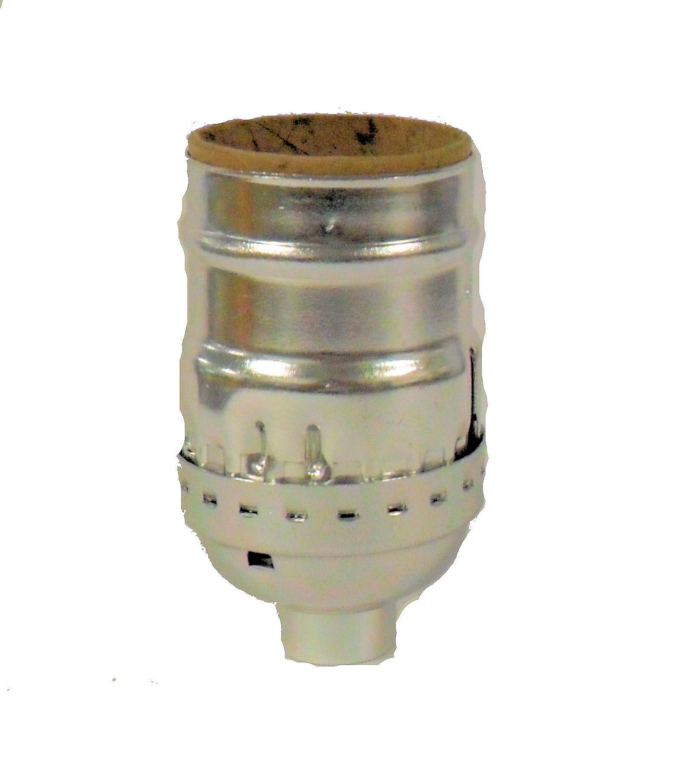 NICKEL PLATED KEYLESS LAMP PART SOCKET   TR-17