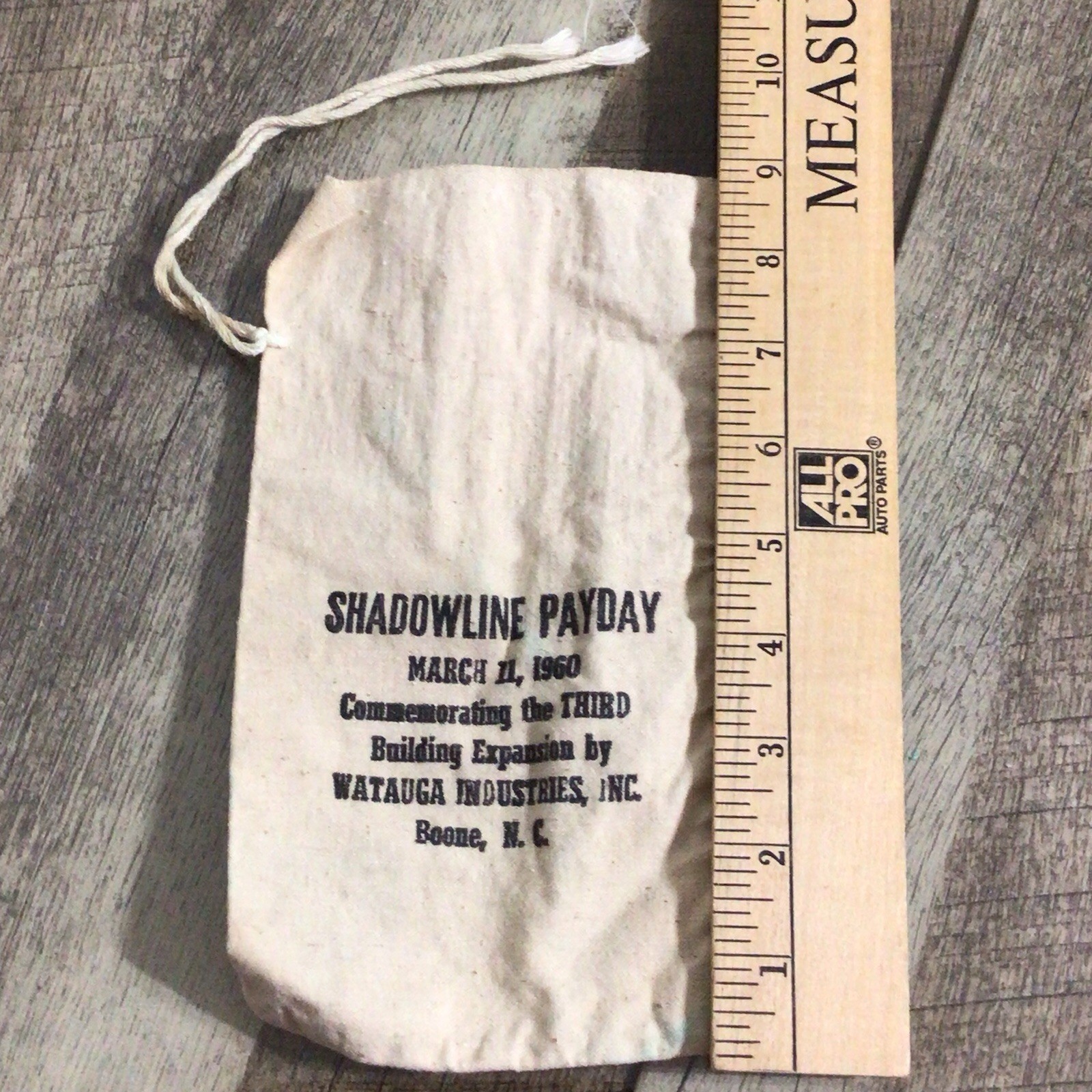 Vintage Small Canvas SHADOWLINE PAYDAY Bag Watauga Industries Inc North Carolina