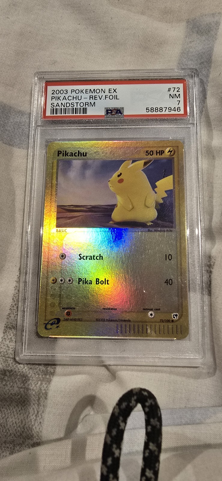 2003 POKEMON EX SANDSTORM #72 PIKACHU-REVERSE FOIL PSA 7 2003 POKEMON EX SANDSTORM #72 PIKACHU-REVERSE FOIL PSA 7