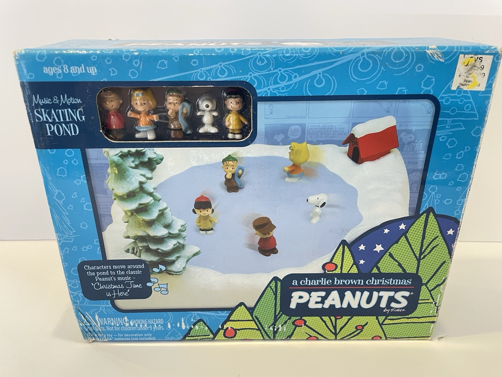 A Charlie Brown Christmas Peanuts Music & Motion Skating Pond New NIB T104