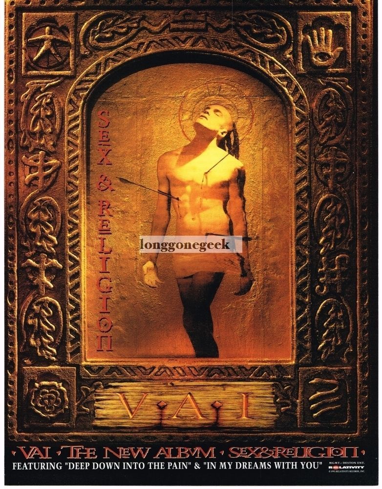 1993 STEVE VAI - Sex & Religion - Vintage Album Promo Print Ad