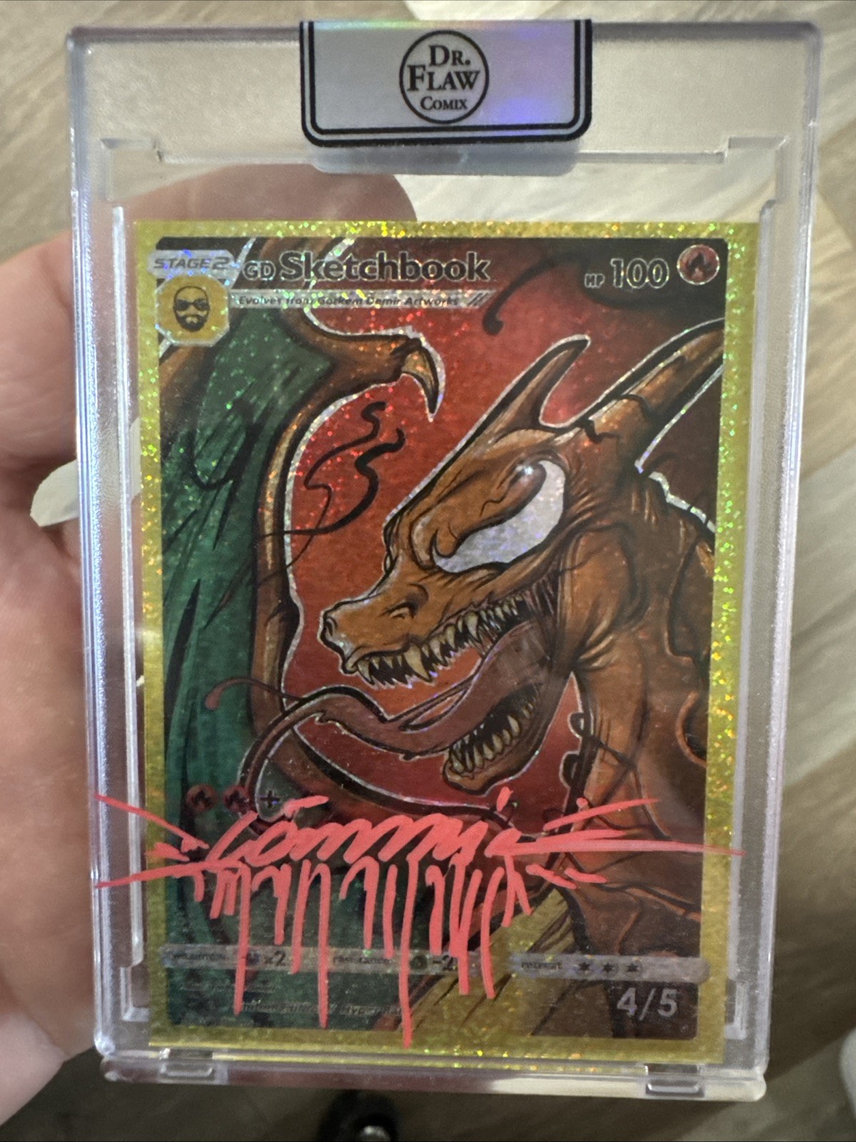 Gorkem Demir Sketchbook Venomized Charizard Prism Foil Card Signed #4 Of Only 5