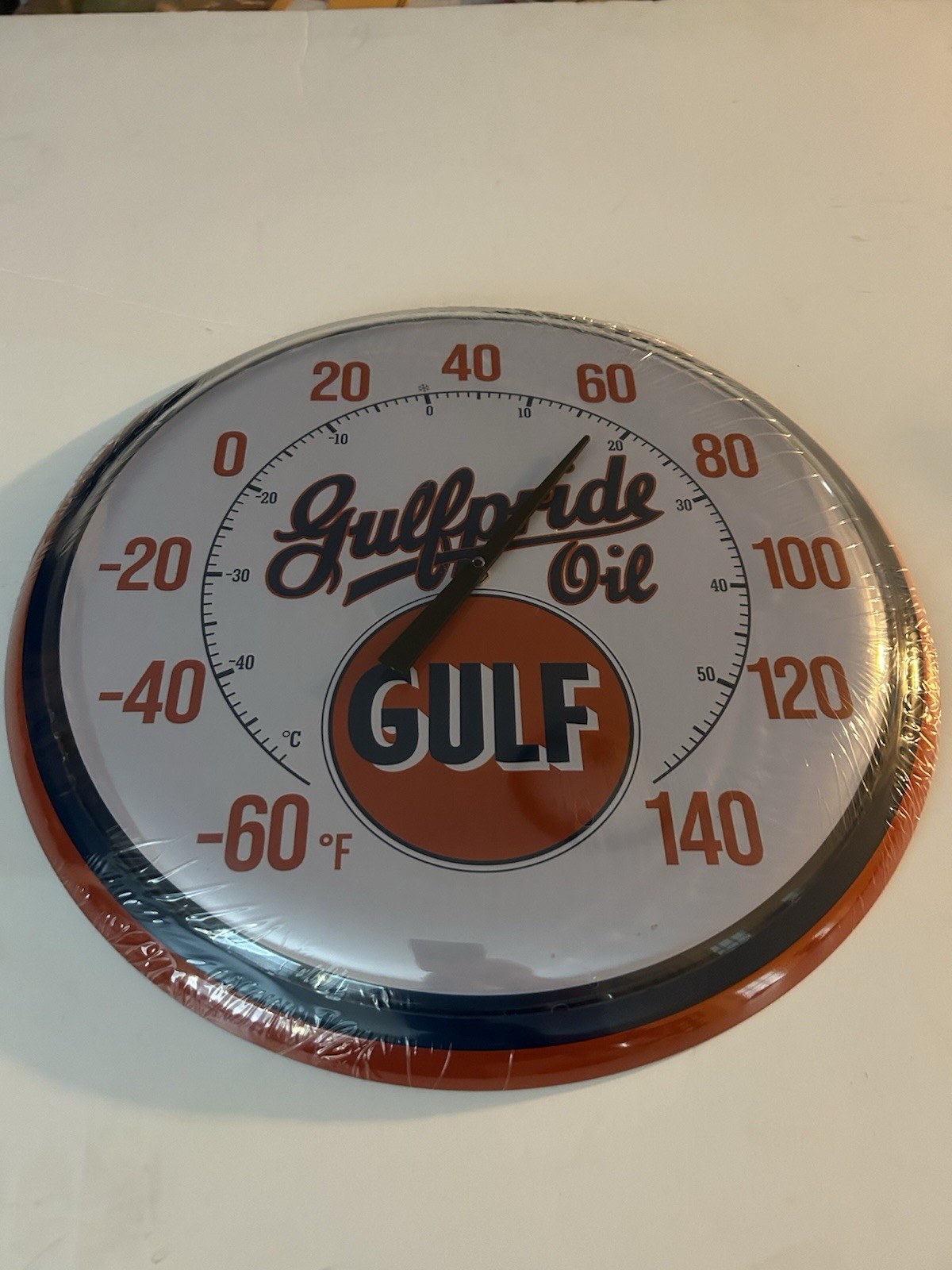 Gulf Oil Reproduction Round Thermometer Vintage Wall Decor Gulf Oil Reproduction Round Thermometer Vintage Wall Decor