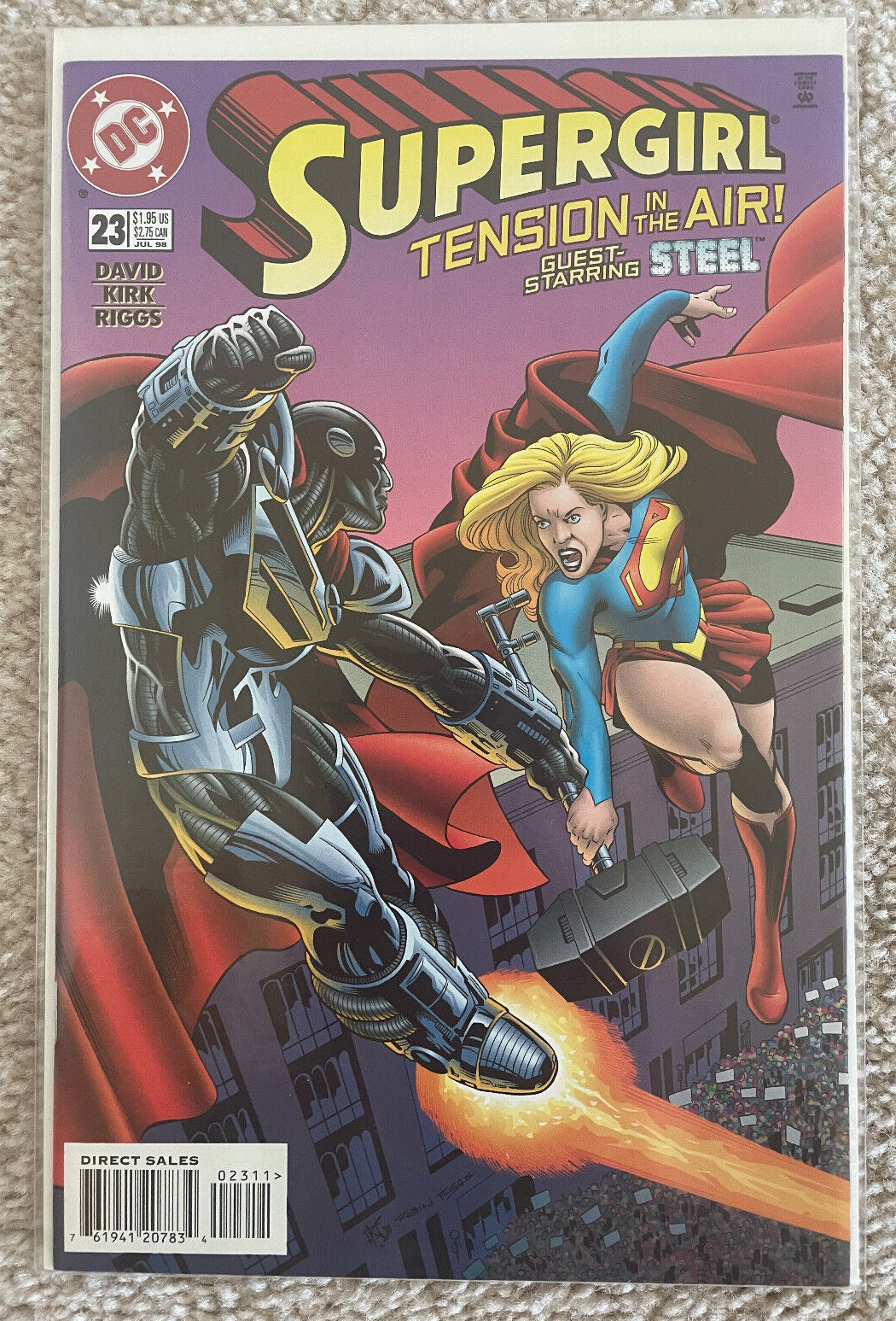 Supergirl #23 DC Comics July 1998 Steel Vtg Vintage 90s Peter David Leonard Kirk