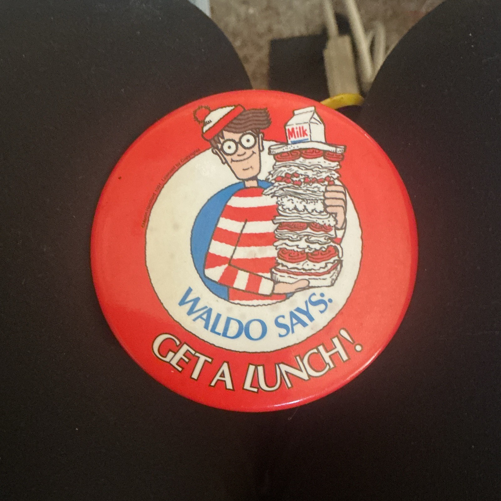 Where’s Waldo Button Pin Vintage Nostolgia