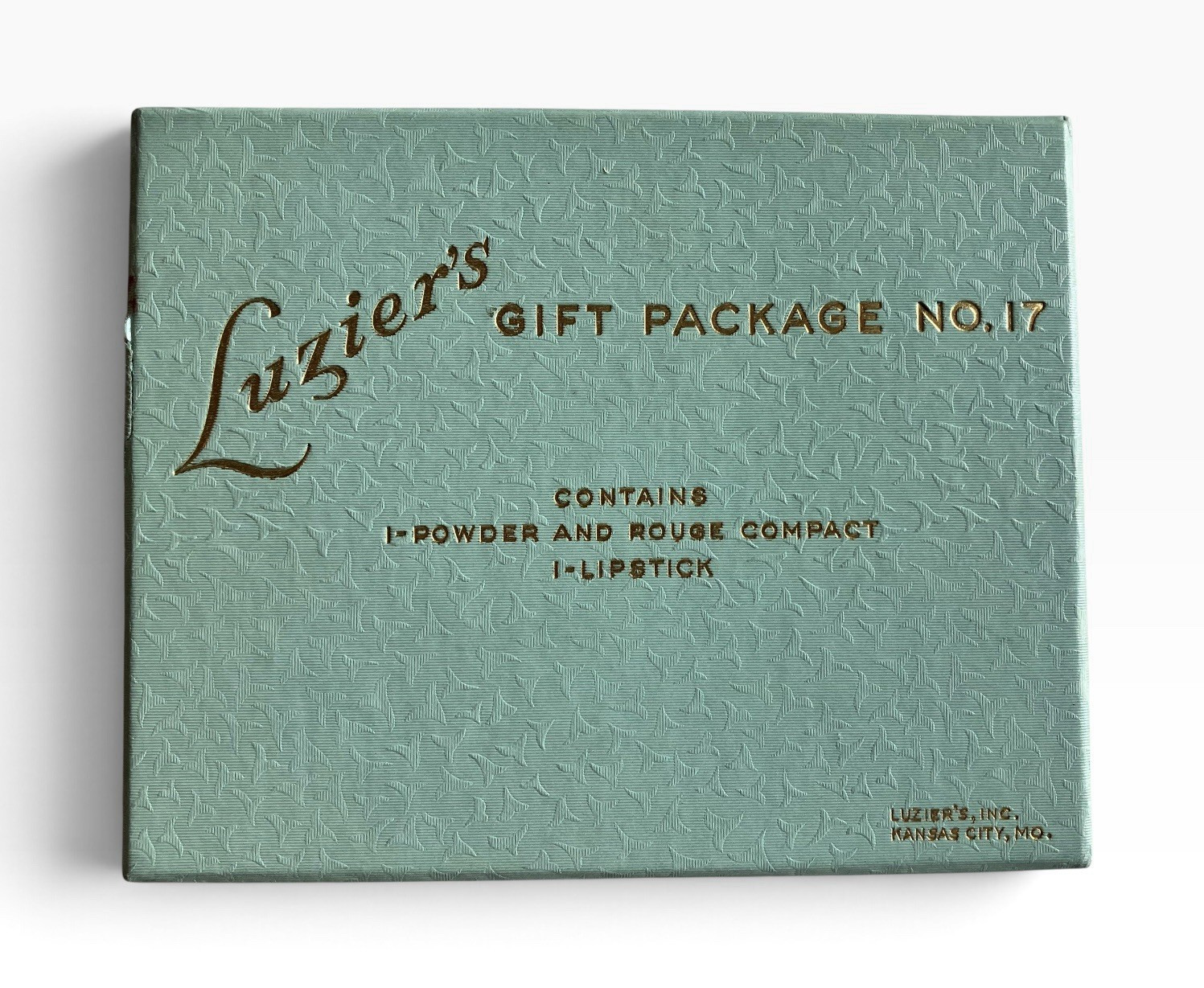 Vtg 40s-50s Compact and Lipstick Set IOB Luzier's Gift Set No 17 Excellent Cond