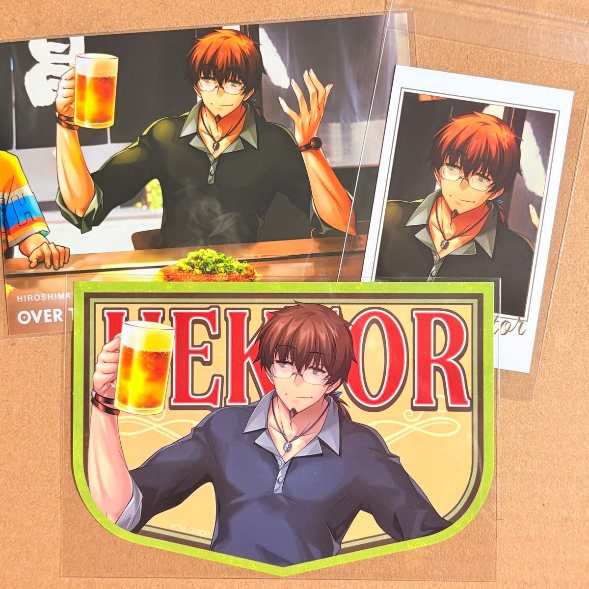 Fate/Grand Order FGO OVER THE SAME SKY Hector Sticker etc. 3 Items Set