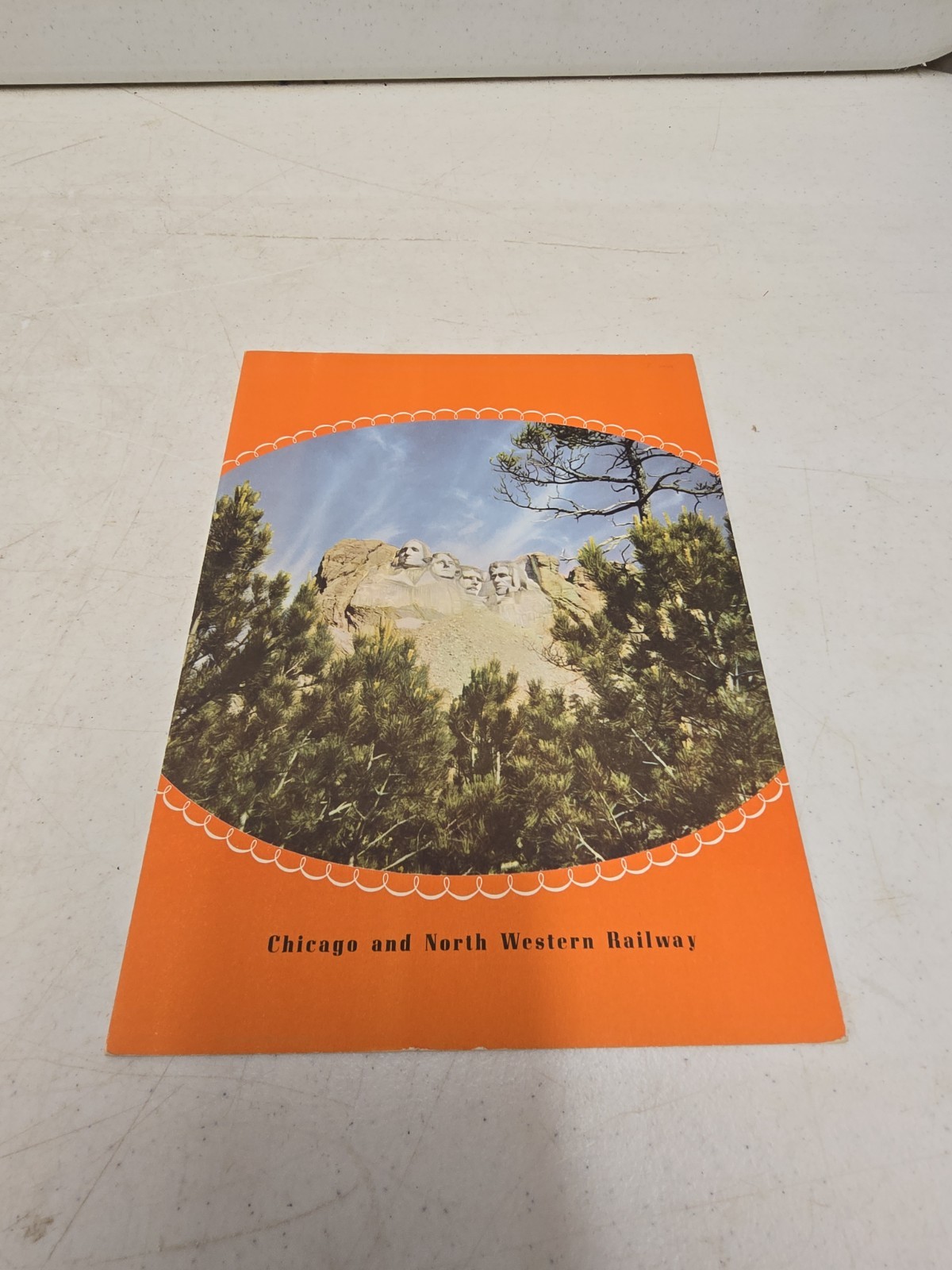 Vintage 1959 Chicago & North Western Railway Mount Rushmore Train Menu