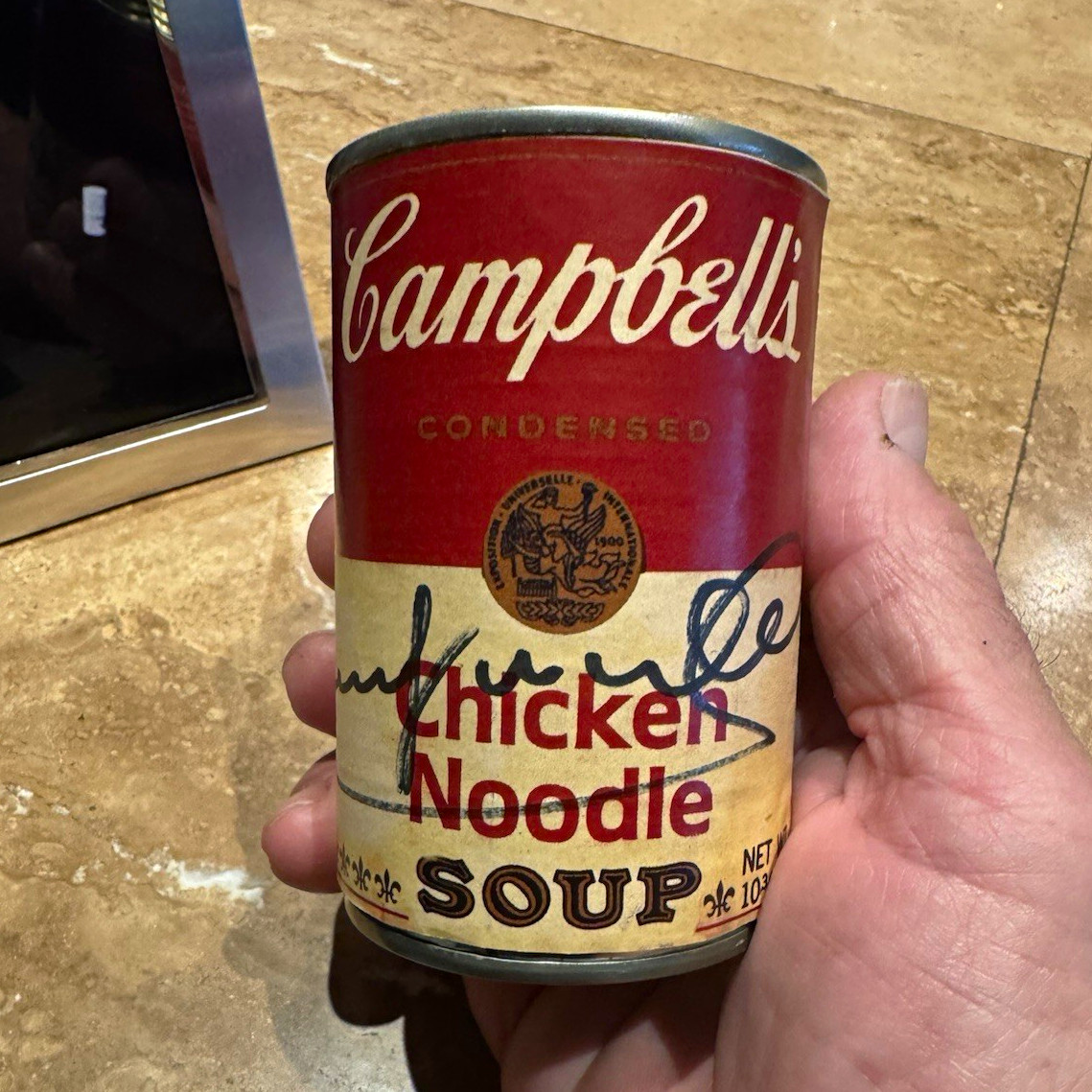 Authentic Andy Warhol Signed Vintage Campbell\'s  Soup  Can Autographed Rare
