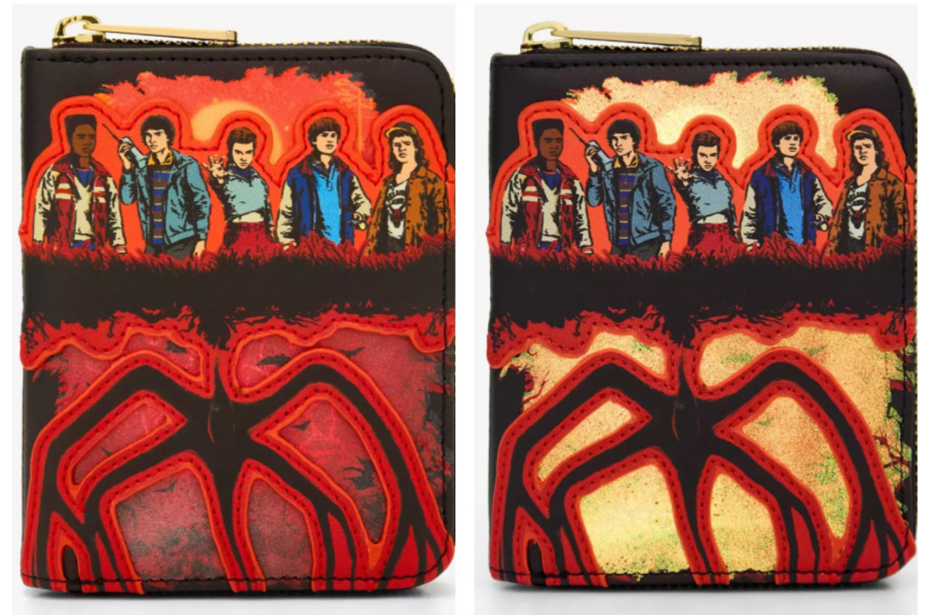EXCLUSIVE Loungefly Netflix Stranger Things Group Portrait GITD Zip Wallet NWT