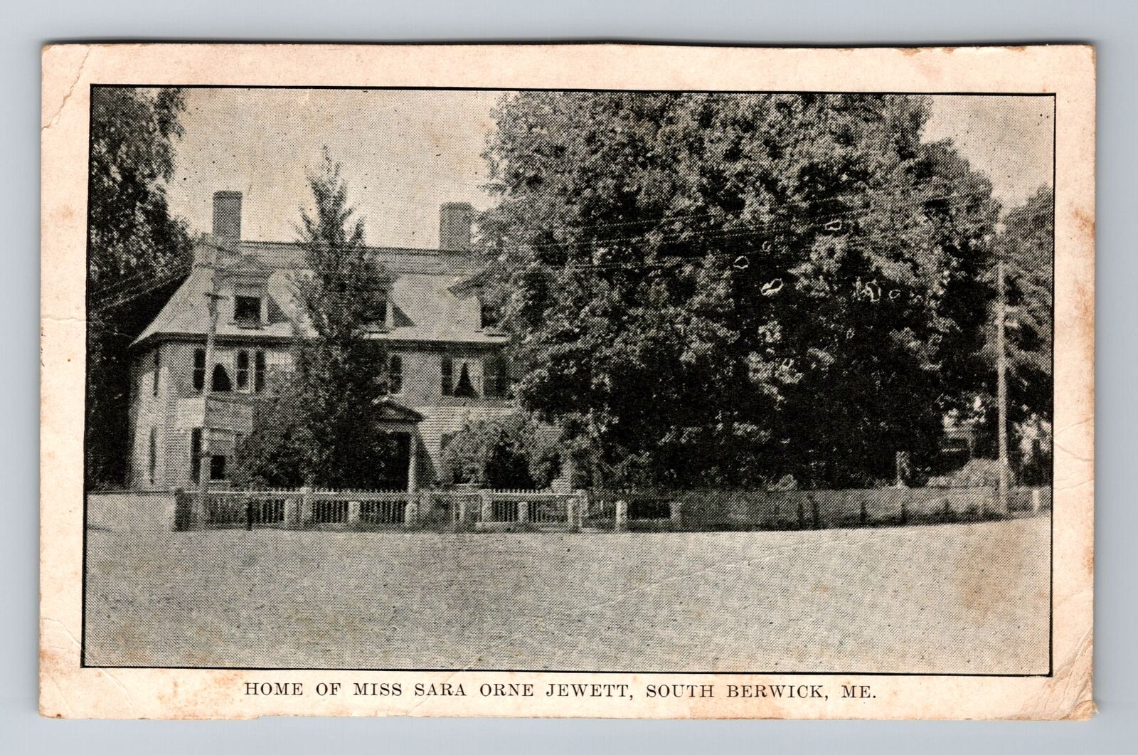 South Berwick ME-Maine, Home Of Miss Sara Orne Jewett, Vintage c1908 Postcard