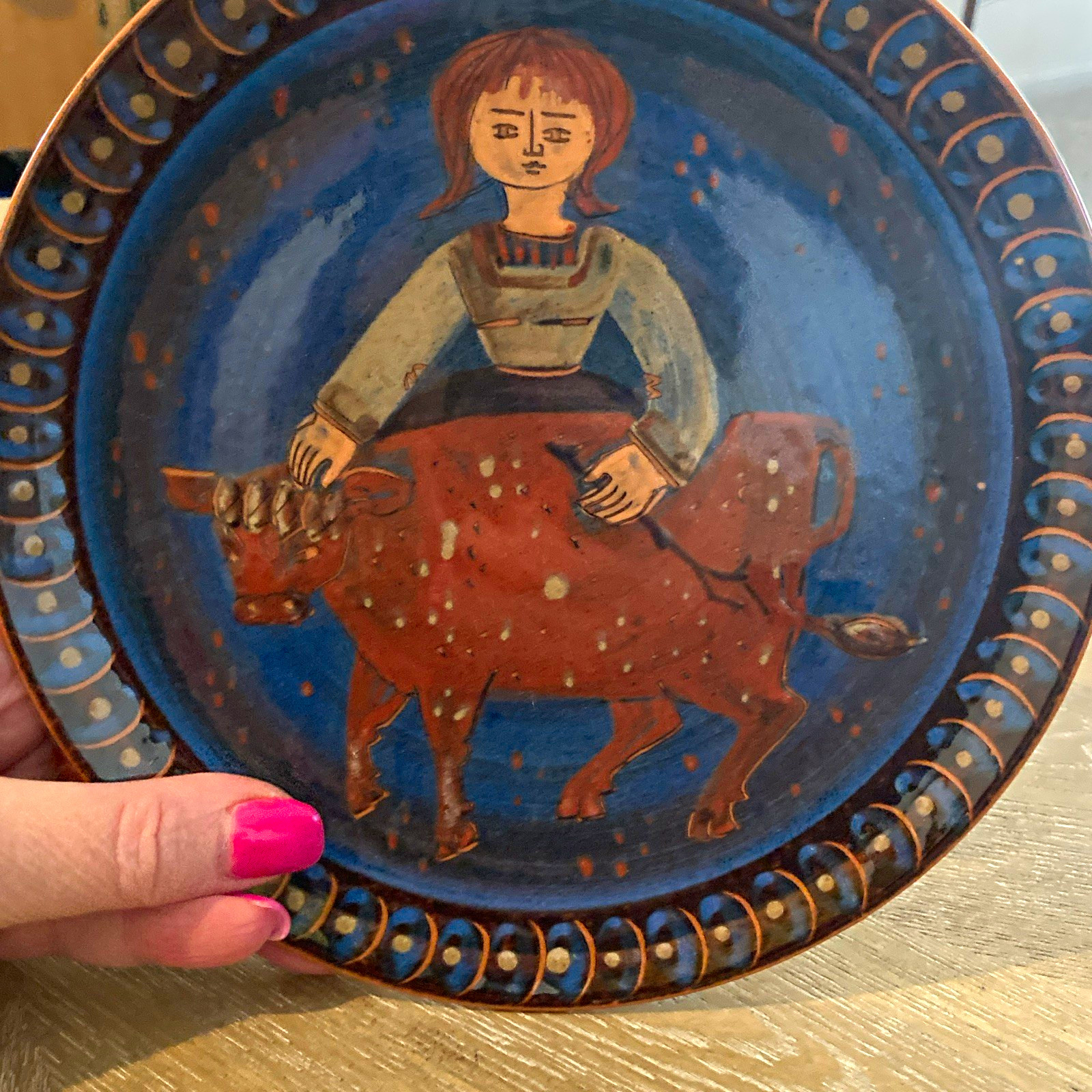 vintage swiss Von sielbenthal 8 inch folk art plate collectable vintage swiss Von sielbenthal 8 inch folk art plate collectable