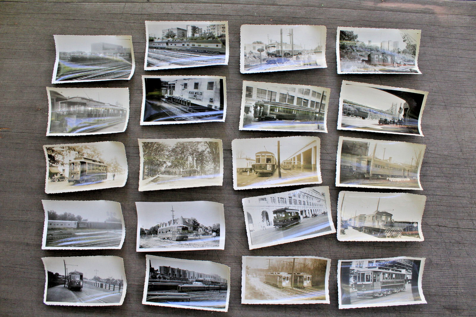 20 Railroad Trolleys and Train Photos 1930 Vintage New York Area  b2