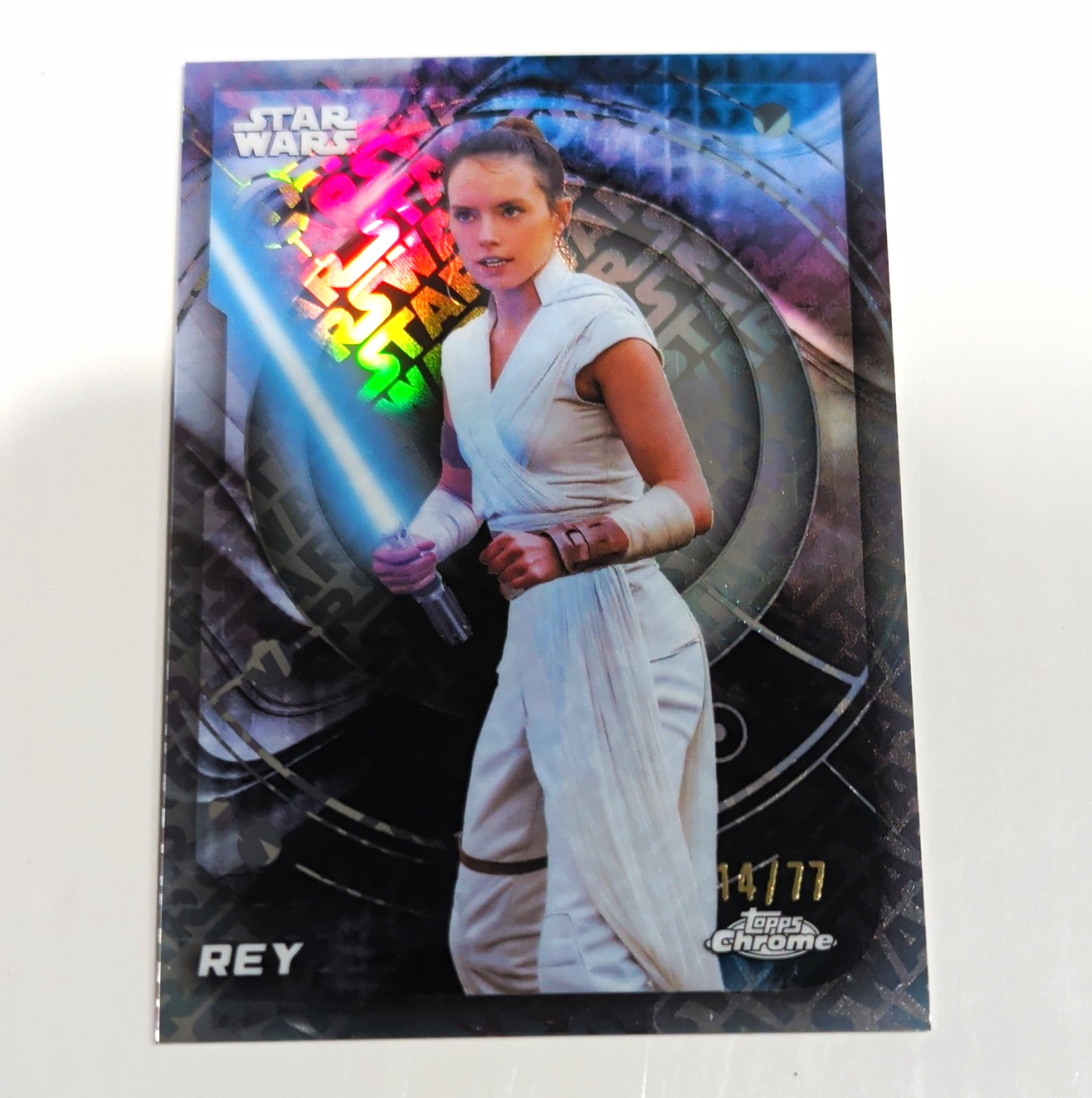 Topps 2026 Chrome Star Wars Rey Logofractor /77