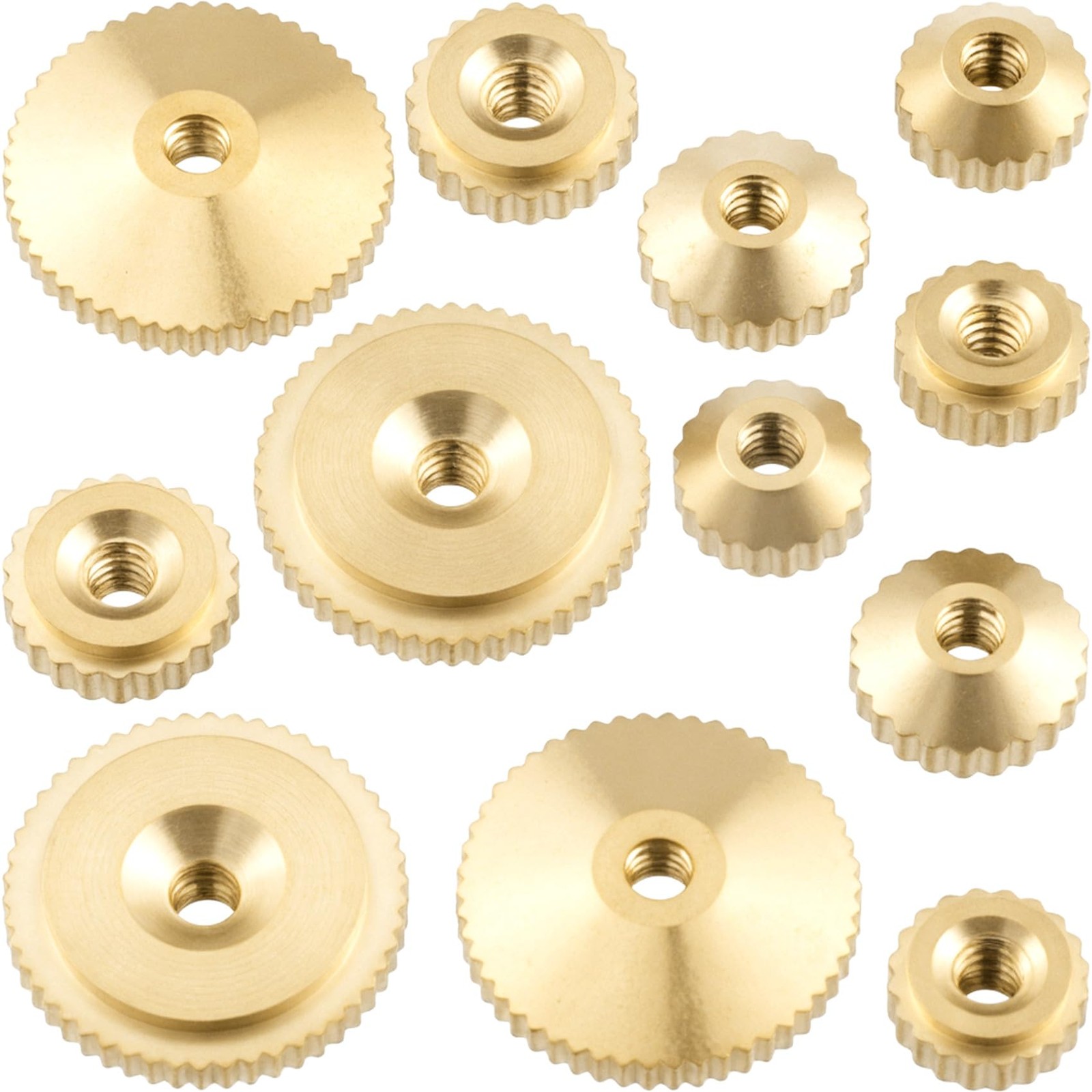 12 Pcs Brass Clock Hand Nut Assortment 5/6/10 mm OD Compatible Grandfather Wall