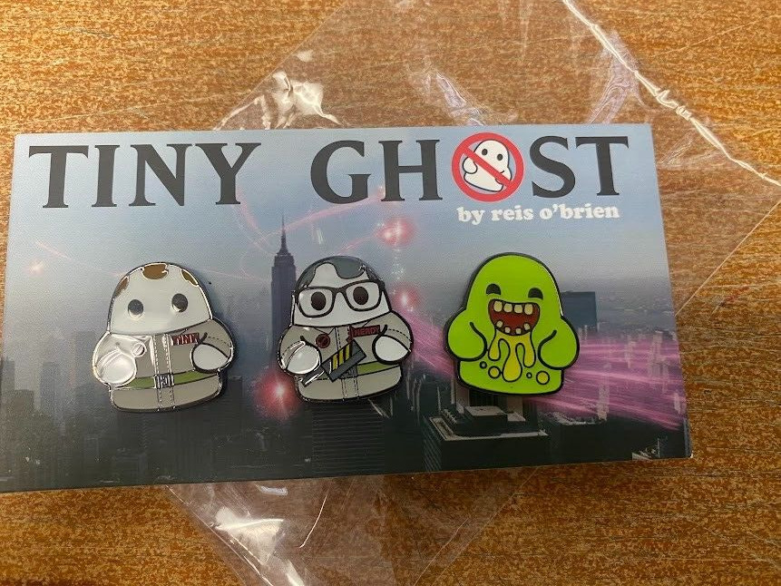 SDCC 2022 Tiny Ghost Ghostbusters 3 Pin Set, Fugitive Toys / Set 100
