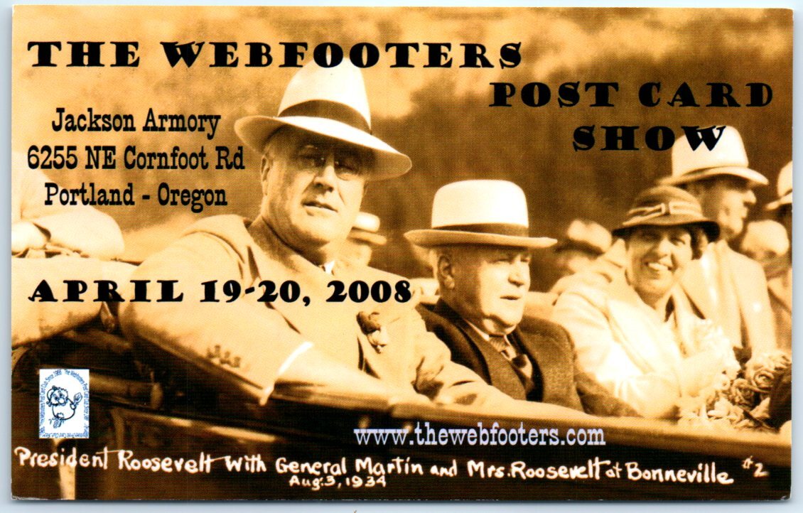 Postcard - The Webfooters Postcard Show - Jackson Armory, Portland, Oregon