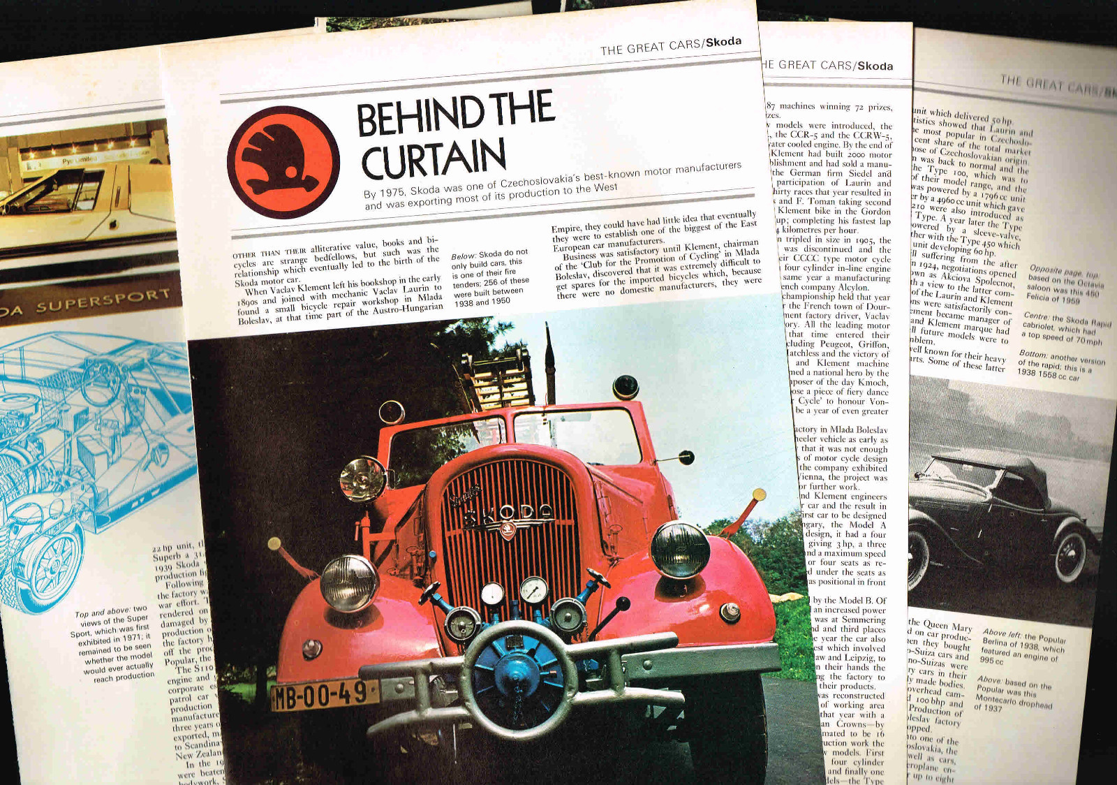 Old SKODA (Chez) Cars/Auto Article / Photos / Pictures: 1100R,