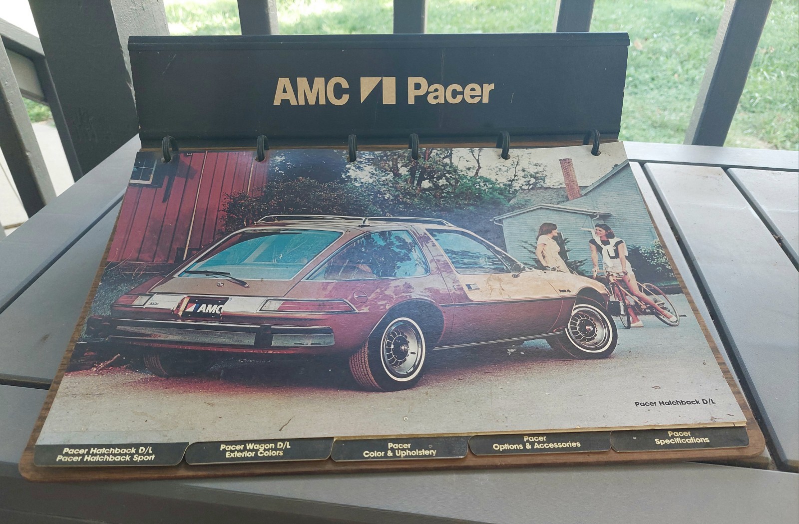 Vintage 1970s AMC PACER DEALER DISPLAY SIGN SHOWROOM ADVERTISING RAMBLER 