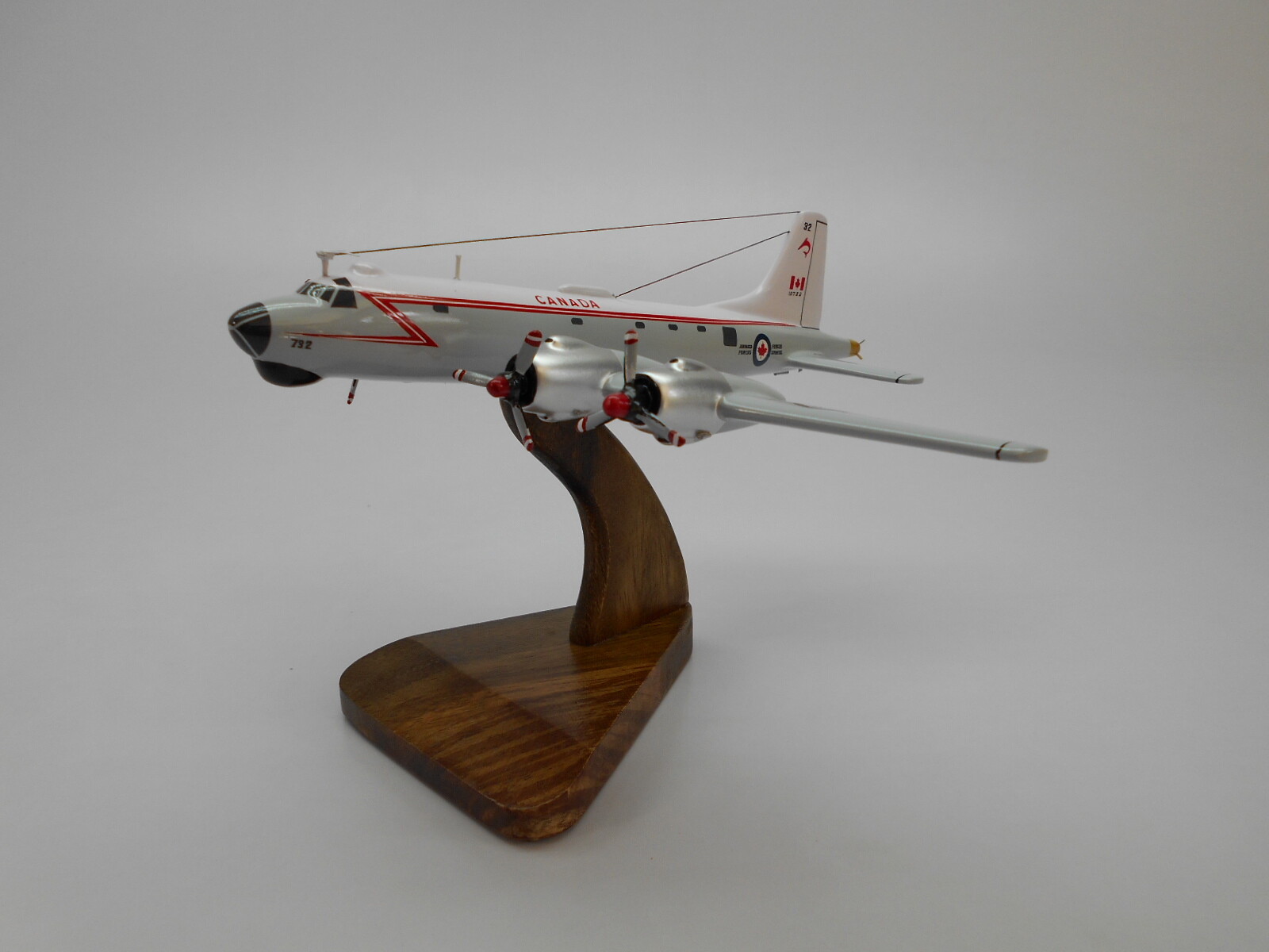 CP-107 Canadair Argus Airplane Desktop Kiln Wood Model Large  New