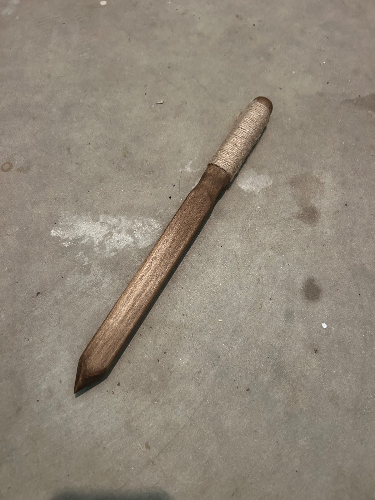 Handmade Vampire Slayer Hunter Wooden Wood Stake - Stained Poplar + Wrap - 12\ Handmade Vampire Slayer Hunter Wooden Wood Stake - Stained Poplar + Wrap - 12\